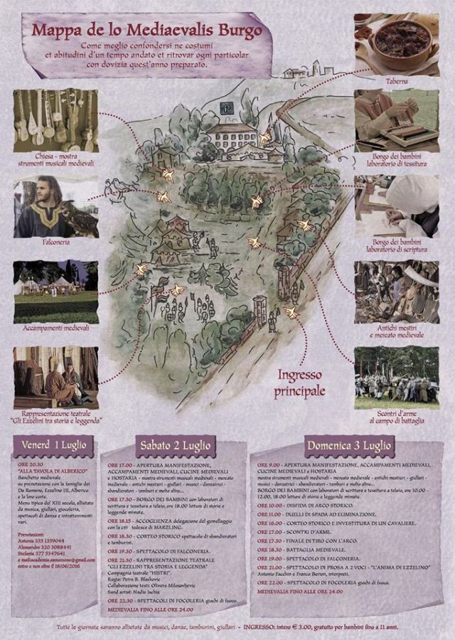 MAPPA  nella terra di ezzelino 2016 san zenone degli ezzelini