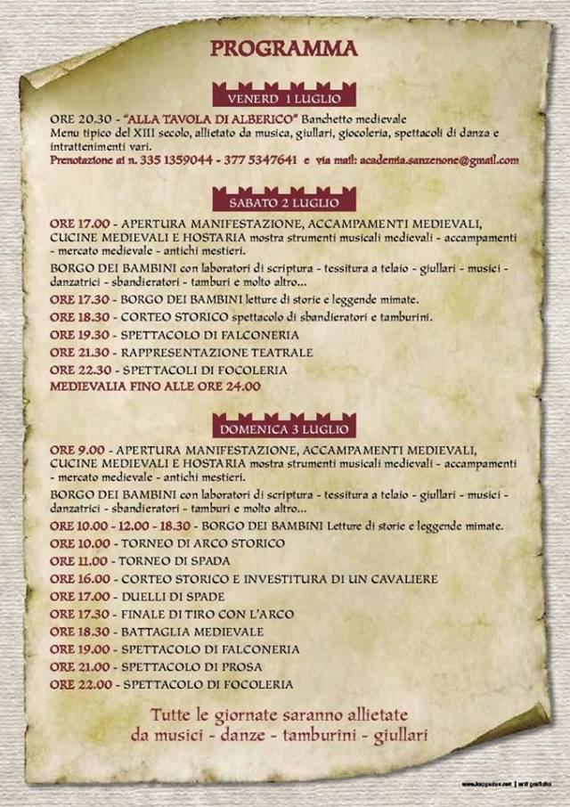 Terra di Ezzelino Programma 2016