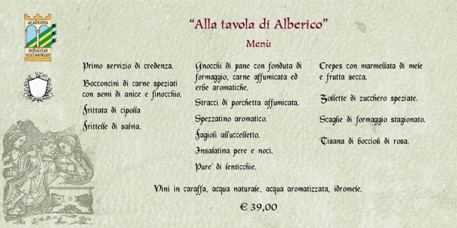 alla tavola di alberico menu' nella terra di ezzelino 2016 san zenone degli ezzelini